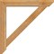 Ekena Millwork Traditional Slat Rough Sawn Bracket w/ Offset Brace, Western Red Cedar, 6"W x 36"D x 36"H BKT0604X36X36TRA06RWR - alternate 4